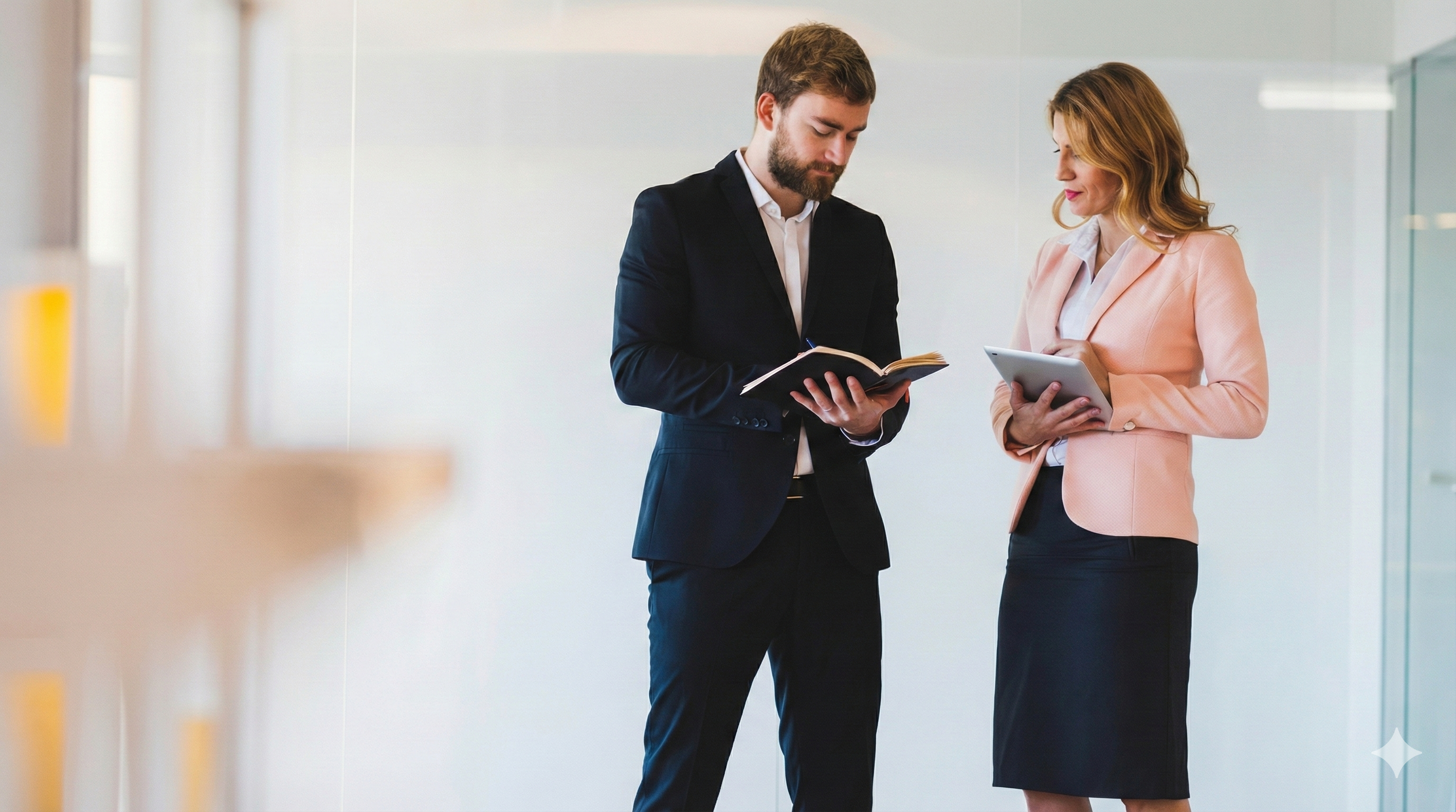 Business professionals collaborating